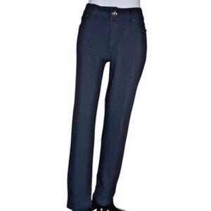 Seven7 Women's Black Bling Skinny Leg Stretch Pull On Legging Ponte Pant Sz 10